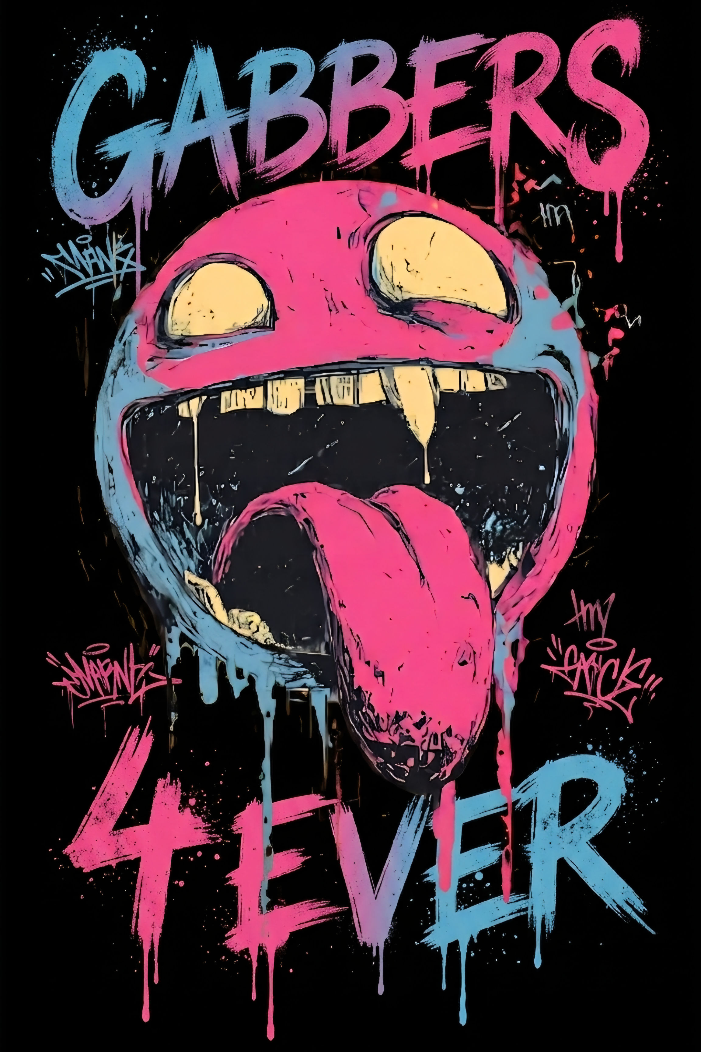 "GABBERS 4EVER - Tongue Out Monster"